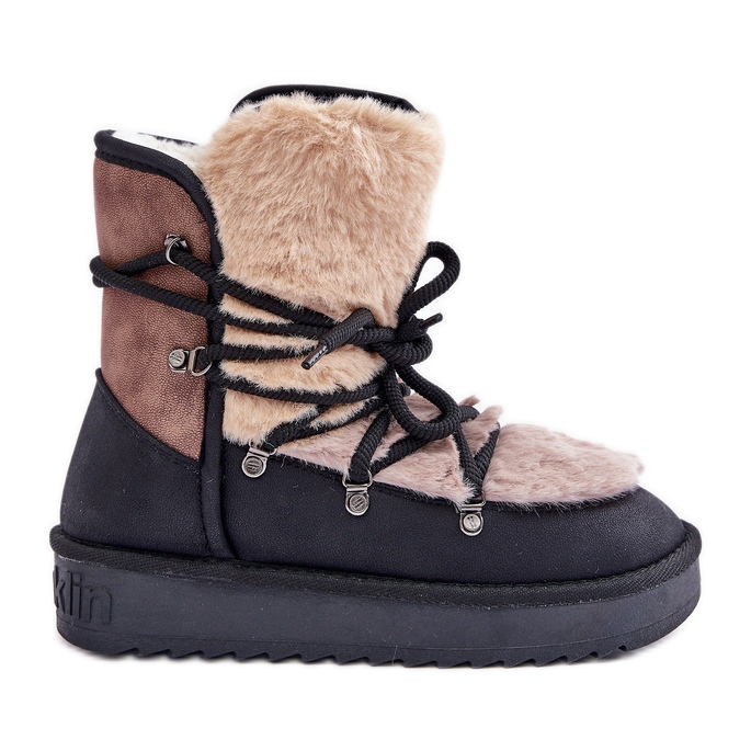 Dámské sněhule s kožíškem D.Franklin DFSH370012 Černé černá