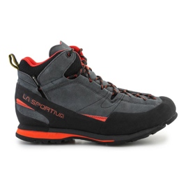 Boty La Sportiva Boulder X Mid Gtx Carbon Flame 17E900304 šedá Boty La Sportiva Boulder X Mid Gtx Carbon Flame 17E900304 šedá