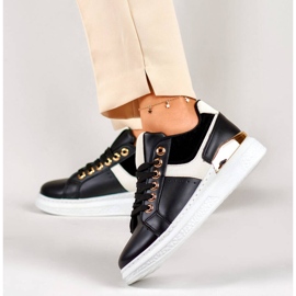 Dámské tenisky na platformě, černé JF3060B černý