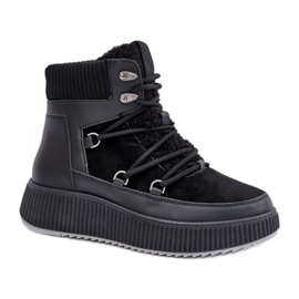 Dámské zateplené sněhule MD9944-1 černé černý