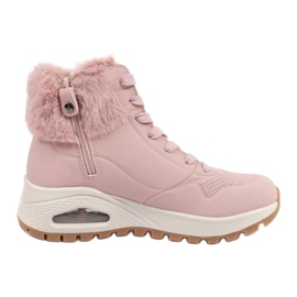 Boty Skechers Uno Rugged 167274/BLSH s kožíškem, růžové růžový