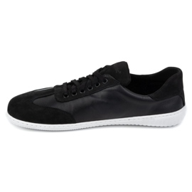 WASAK Barefoot minimalistické kožené pánské boty 0742W, černé černý