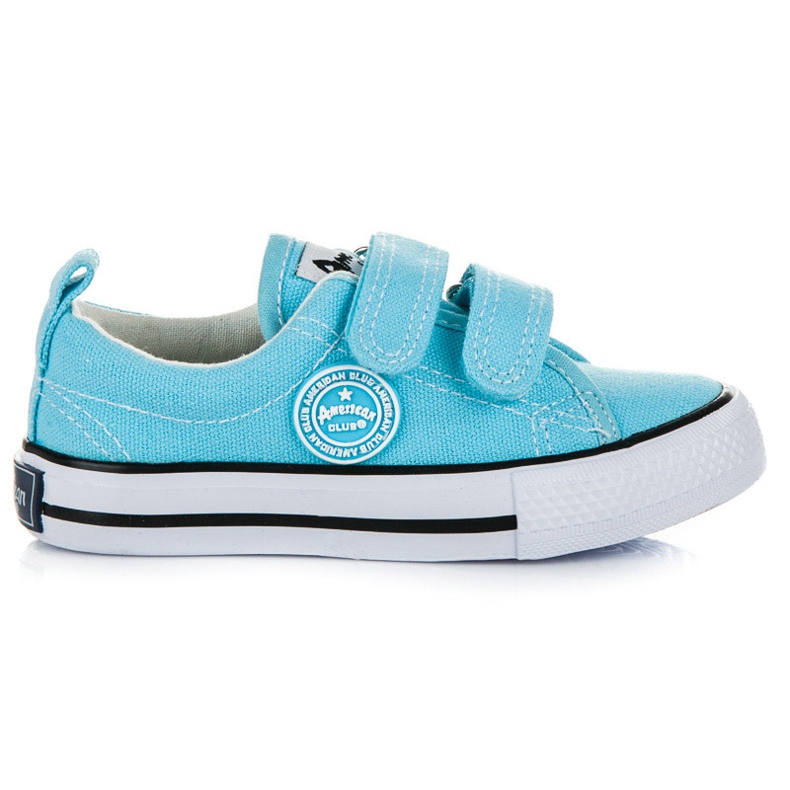 American Club Modré tenisky na suchý zip modrý American Club Modré tenisky na suchý zip modrý