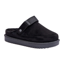 Dámské černé pantofle na platformě černý