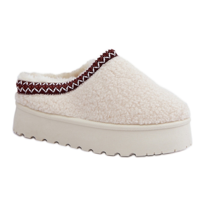 Dámské béžové boty do sněhu na platformě béžový Dámské béžové boty do sněhu na platformě béžový