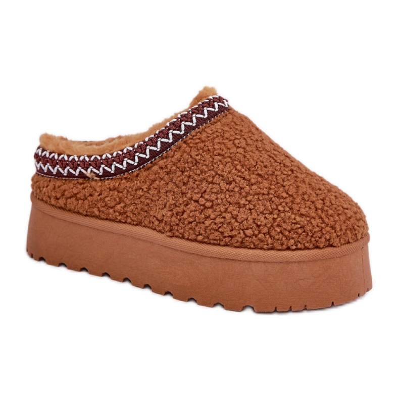 Dámské sněhule na velbloudí platformě hnědý Dámské sněhule na velbloudí platformě hnědý