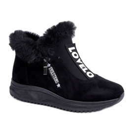 Dámské zateplené černé sportovní boty černá