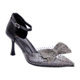 Step in style Vysoké podpatky Model Laviri SQC-161 Black - Krok ve velkém stylu černý