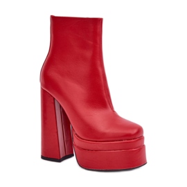 Step in style Boty Model Selahra JA-26 Red - Krok ve velkém stylu červený