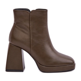 Step in style Boty Model Selarae LQ-48 Dark Green - Krok ve stylu zelený