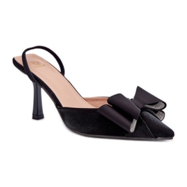 Step in style Vysoké podpatky Model Selatea SQC-118 Black - Krok ve velkém stylu černý