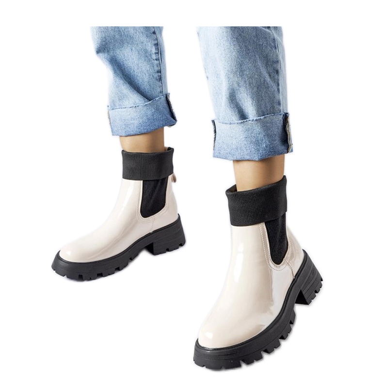 Béžové nazouvací pracovní boty Breolungi - Solea béžový