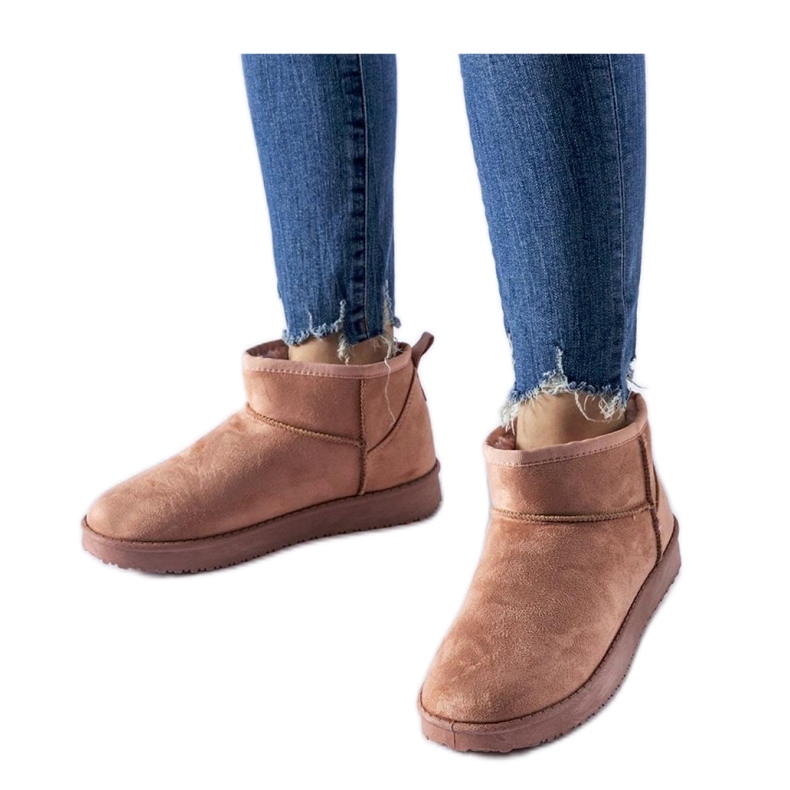 Růžové Guglielma - zateplené krátké boty do sněhu Solea růžový Růžové Guglielma - zateplené krátké boty do sněhu Solea růžový