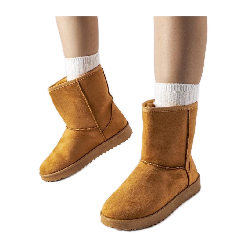 Karamelové zateplené klasické sněhule Libero - Solea hnědý