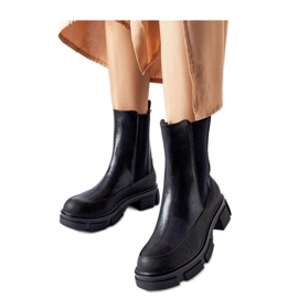 Černé kotníkové boty s elastickým svrškem Faisal - Solea černý