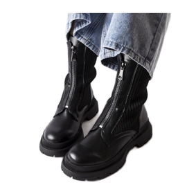 Černé ponožkové kotníkové boty značky Napolitani - Solea černá