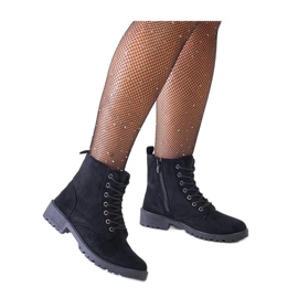 Černé pracovní boty z ekologického semiše černý