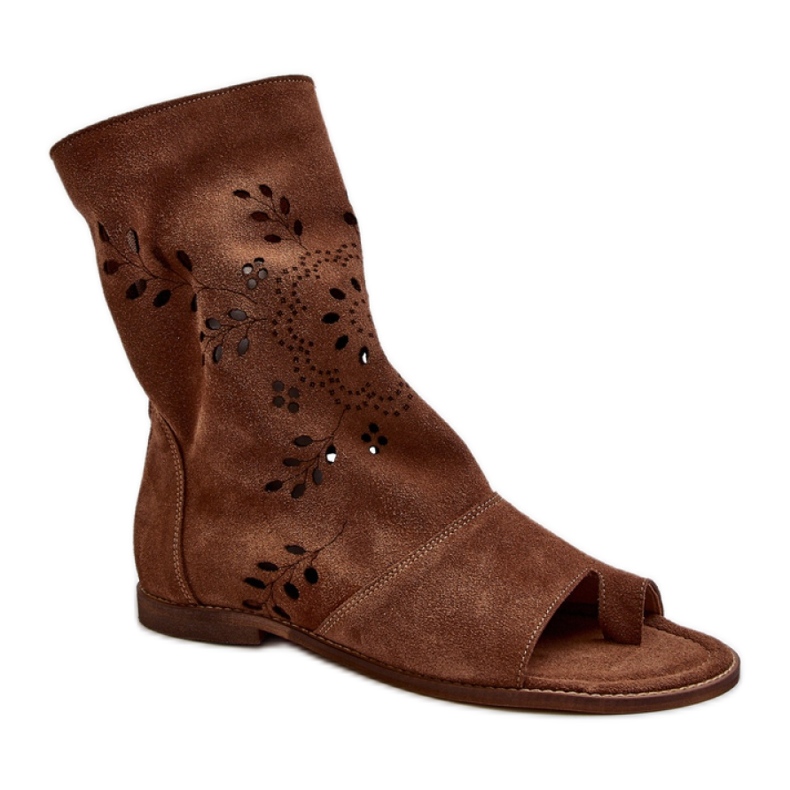 Zazoo 3437 vysoké sandály hnědé hnědý