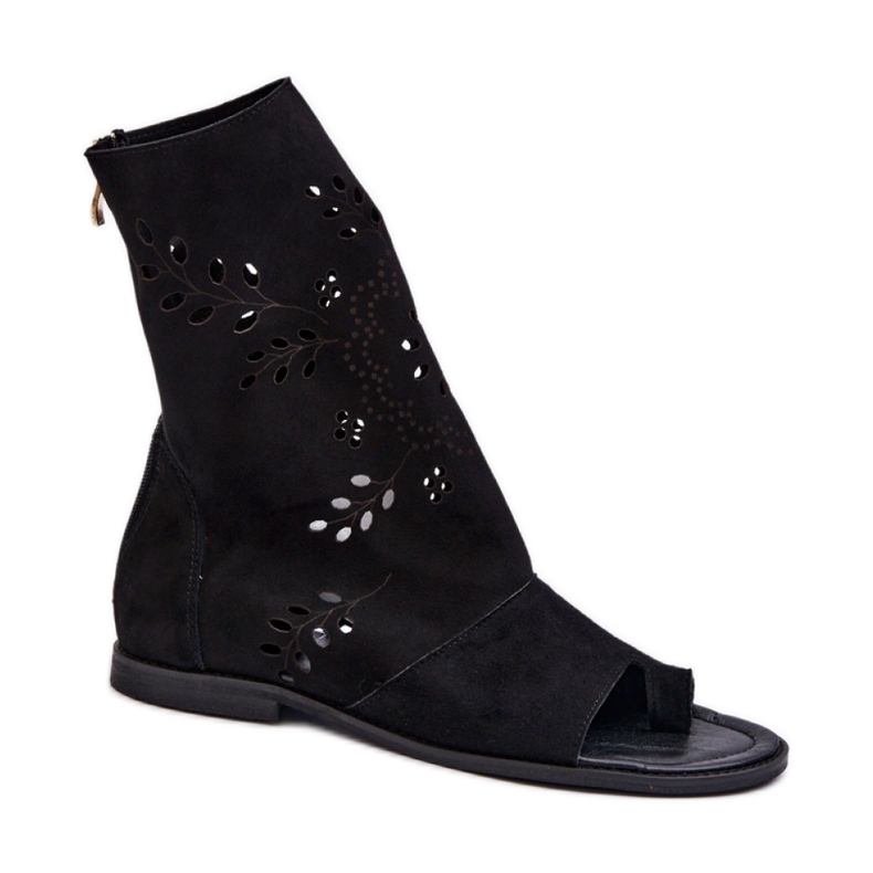 Zazoo 3437 Černé svrchní sandály černá Zazoo 3437 Černé svrchní sandály černá