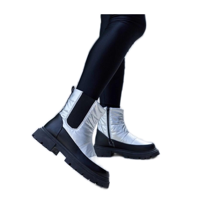 Galvani - Solea metalické zateplené sněhule šedá