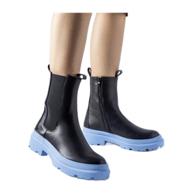 Černé boty s modrou podrážkou Georgette - Solea černá