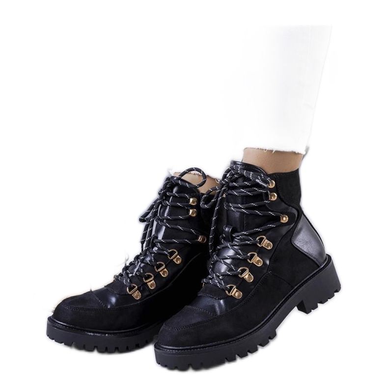 Černé zateplené pracovní boty, Leneo - Solea černá