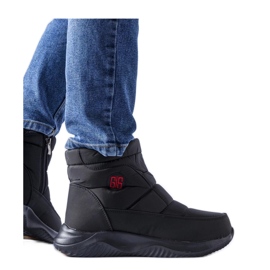 Černé krátké zateplené sněhule černá Černé krátké zateplené sněhule černá