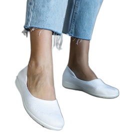 Balerínky z bílé látky bílý Balerínky z bílé látky bílý