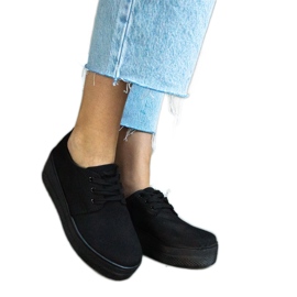 Černé boty na platformě Lunde černý