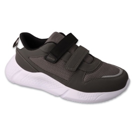 Dětské sportovní Befado na suchý zip 452X008 šedá/černá