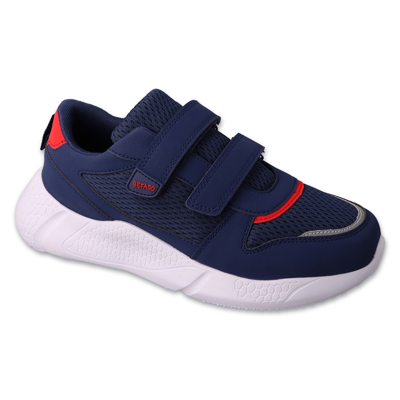 Dětské sportovní Befado se suchým zipem navy/červená 452X006 modrý