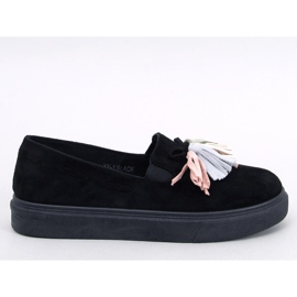 Černé střapcové mokasíny černý