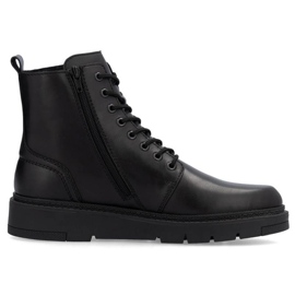 Pánské kožené boty izolované Rieker 30101-00 RKR751 Black černá