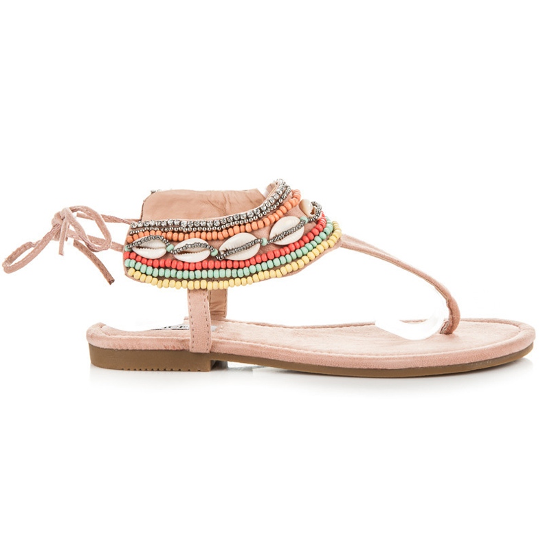 Vices Vázané etno sandály růžový