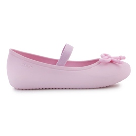 Sandály Crocs Brooklyn Bow Flat K Jr 210136-6GD růžový