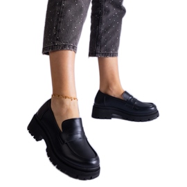 Černé mokasíny z ekokůže černý