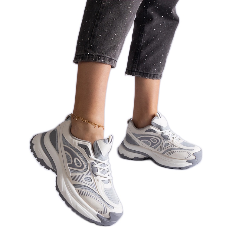 Šedé dámské sportovní tenisky šedá