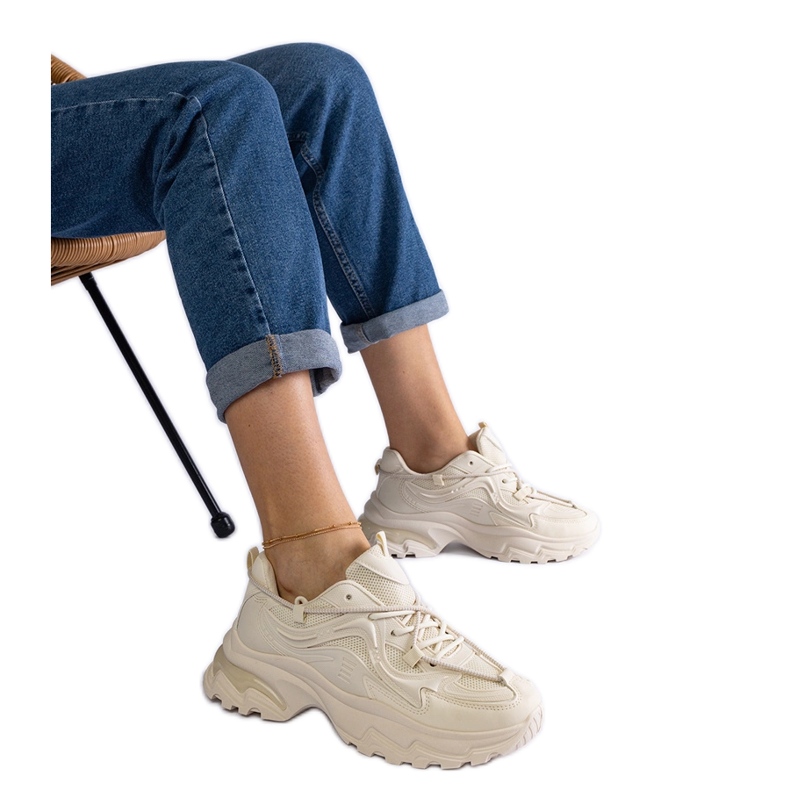 Béžové dámské sportovní tenisky béžový