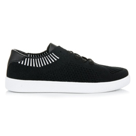 Ideal Shoes Dámské textilní tenisky černý