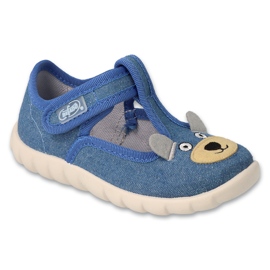 Befado Animals Children's Stippers 627P003 Blue modrý