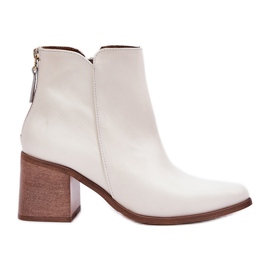 Roboti na post Natural Leather Zazoo 3673 White bílý