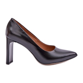 Lewski Shoes Elegantní čerpadla vyrobená z přírodní kůže na Lewski Post 2659/2043 Black černý