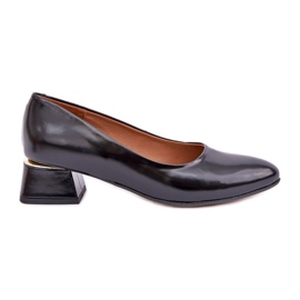 Lewski Shoes Kožená čerpadla Lewski 3118 s lesklou černou černý