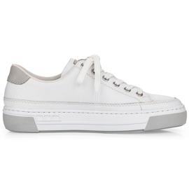 White Rieker L8847-80 Dámské kožené sportovní boty bílý White Rieker L8847-80 Dámské kožené sportovní boty bílý