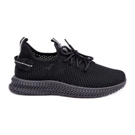 Dámská větená ženská sportovní bota černá černý