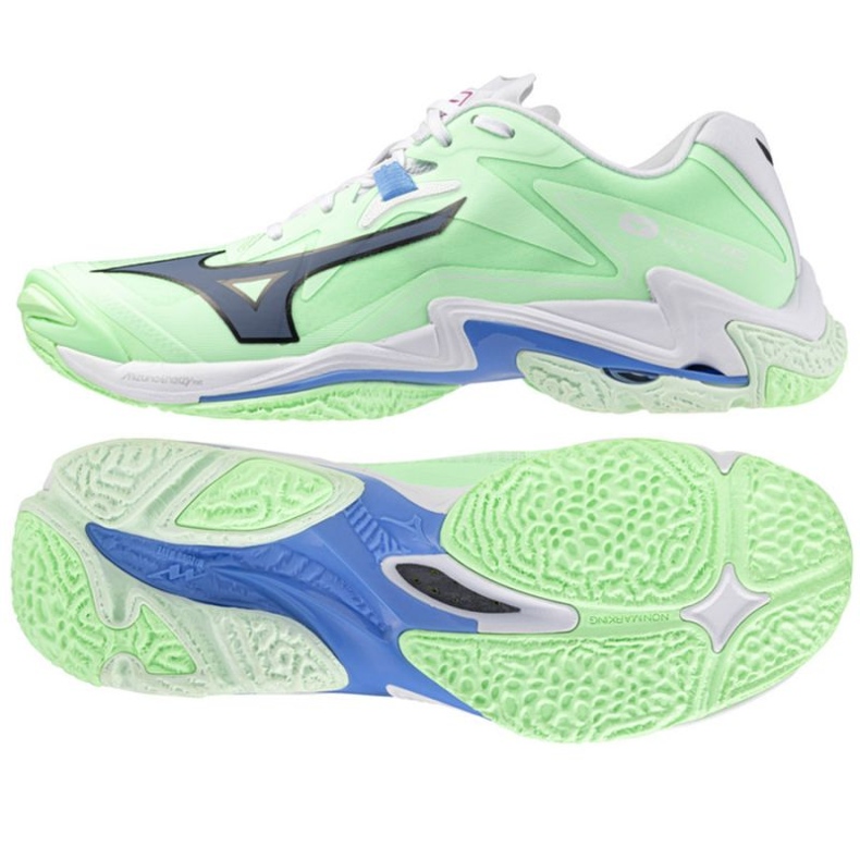Mizuno Wave Lightning Z8 V1GA240086 Zelené boty zelená