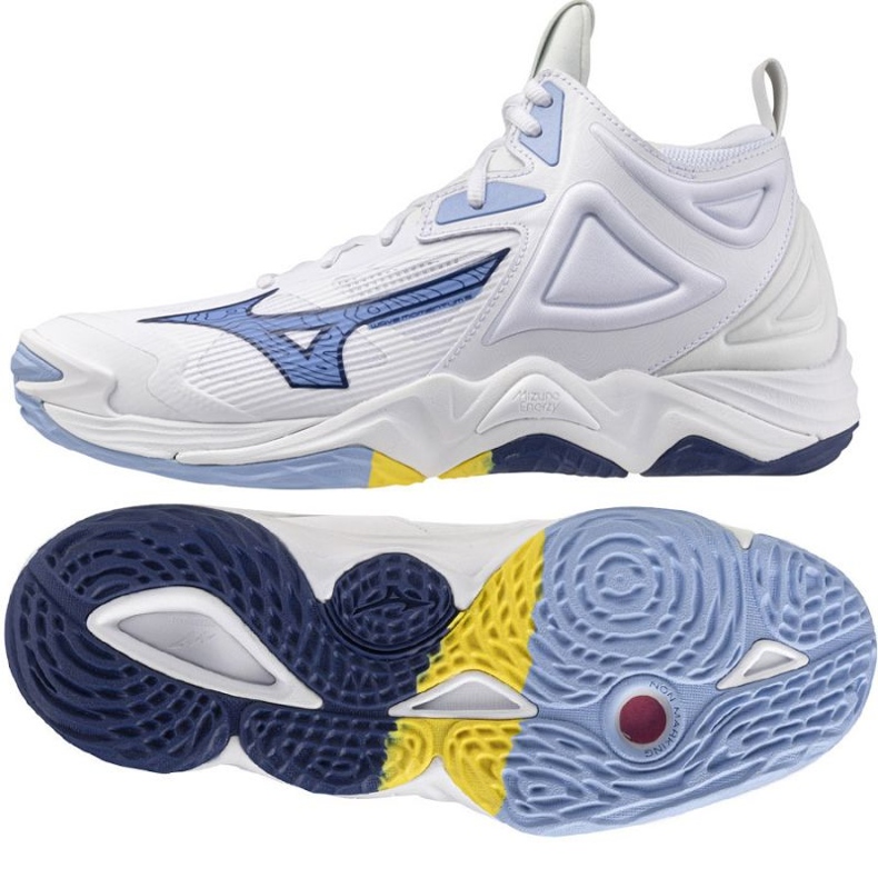 Momentum Mizuno Wave 3 Mid V1GA231797 Bílé boty bílý