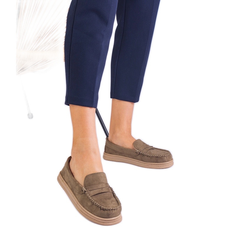 Zelené dámské mokasíny z Ekozamszu zelená