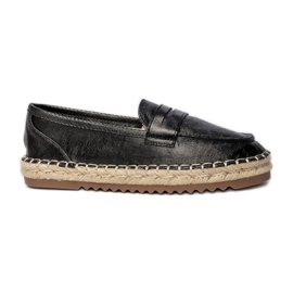 Dámské černé mokasíny Espadrilles černá Dámské černé mokasíny Espadrilles černá