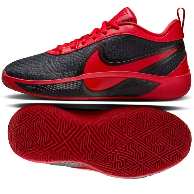 Nike Giannis Freak 6 FQ7378-004 Black and Red Basketball Shoes černá